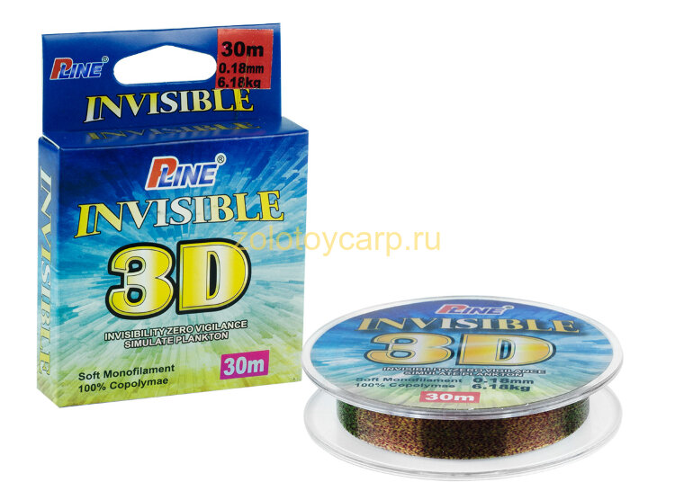 Леска / 3D / P-line / 30м / 0.14мм / 4.45кг