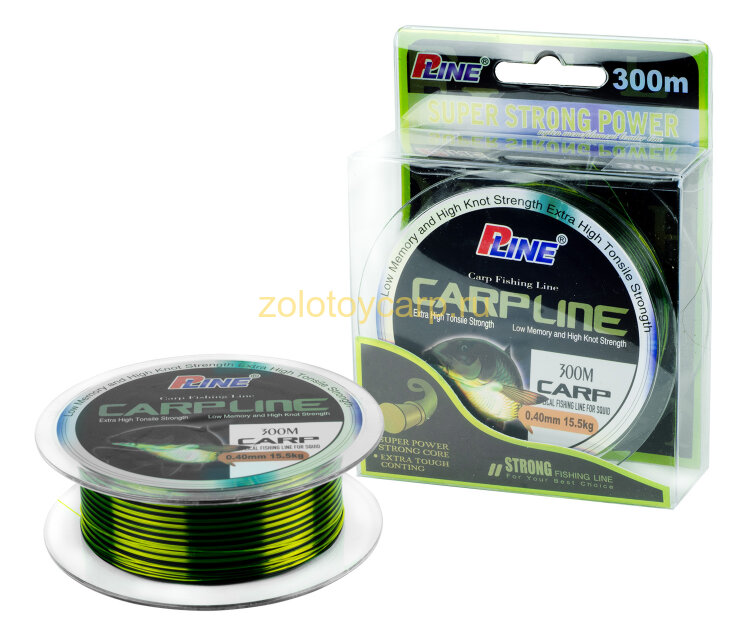 Леска / Pline / CARPLINE / 300м / 0.50мм / черно-зеленая Леска / Pline / CARPLINE / 300м / 0.50мм / черно-зеленая
