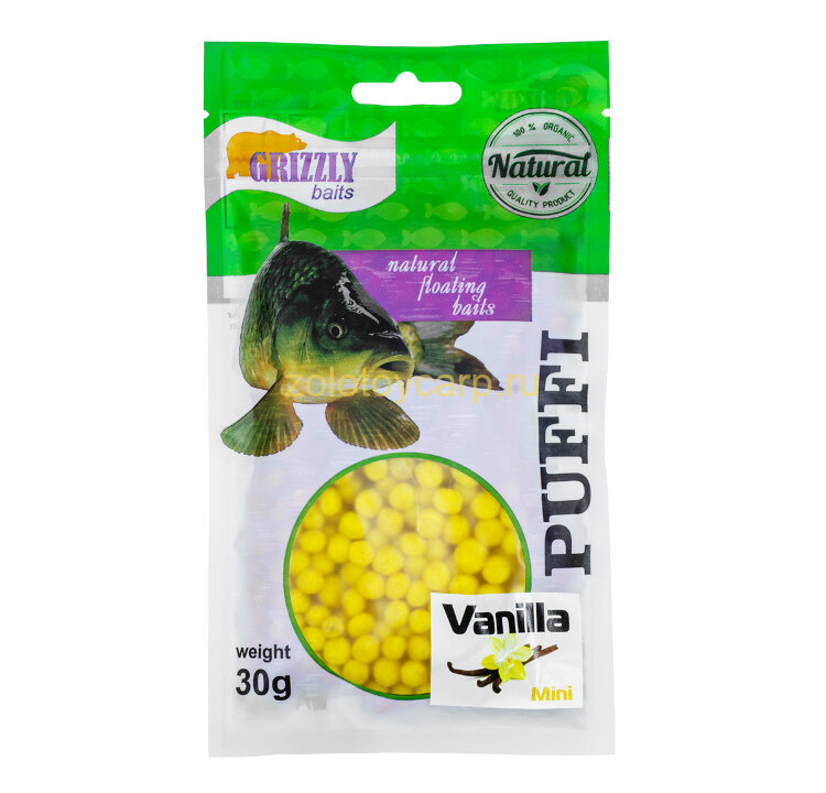 Воздушное тесто / GRIZZLY baits / PUFFI / Ваниль / 30г