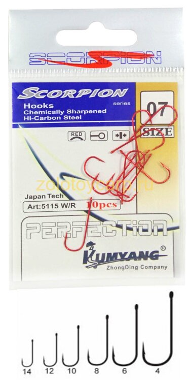 Крючки Scorpion / Kumyang / Art. 5115 / # 4 / ж Крючки Scorpion / Kumyang / Art. 5115 / # 4 / ж