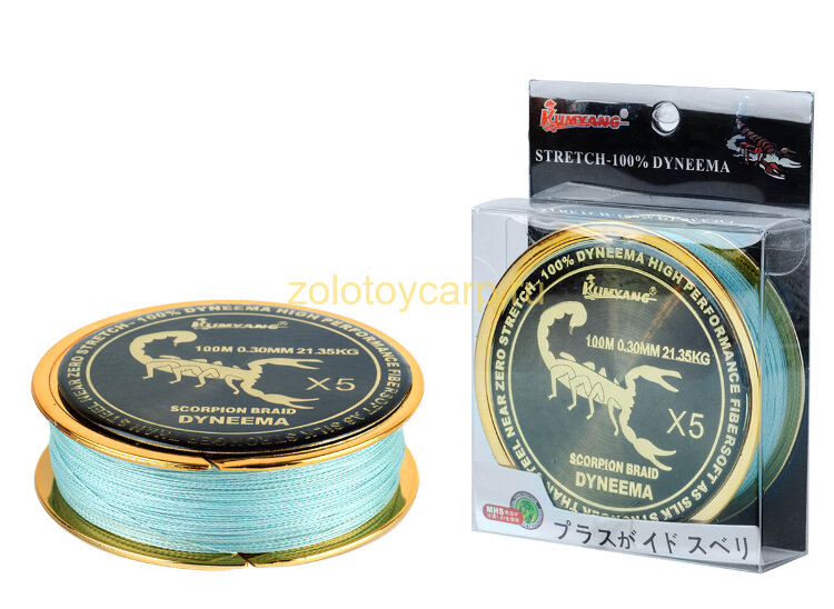 Шнур плетеный с металлическим сердечником / Kumyang / Scorpion / 100м / 0.10мм / 3.6кг 