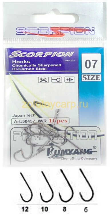 Крючки Scorpion / Kumyang / Art. 50457 / # 4 / г